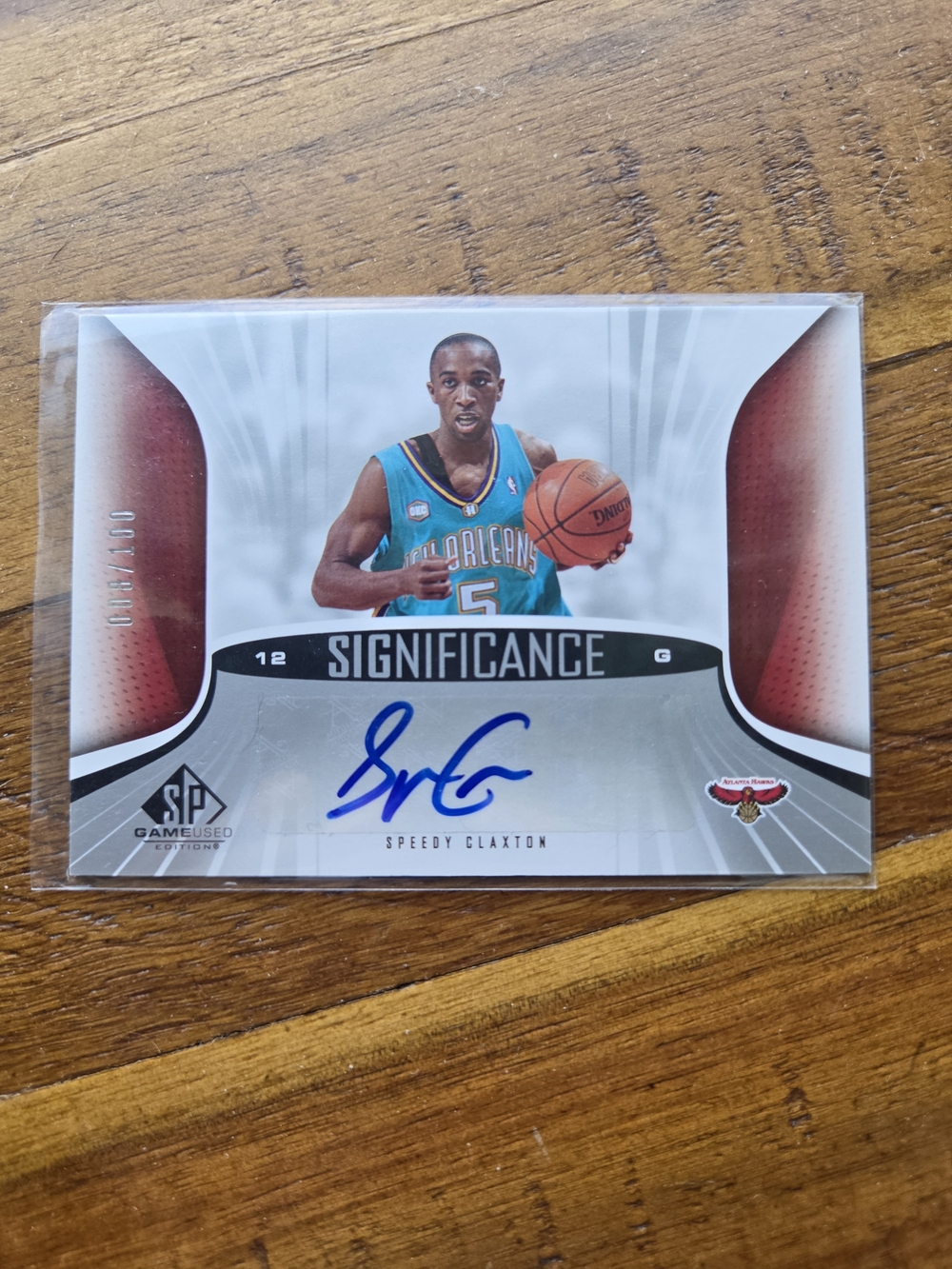 Signed Speedy Claxton 'Significance' Basketball Card